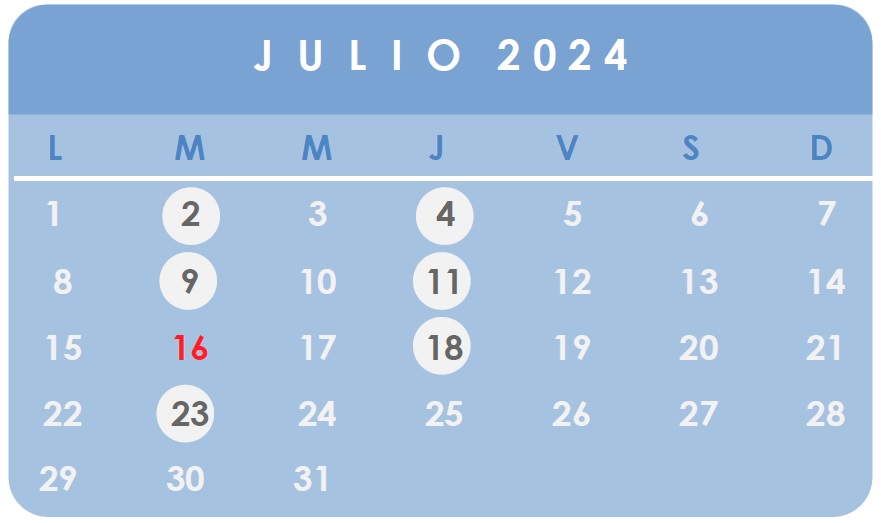 Calendario Governing 2024