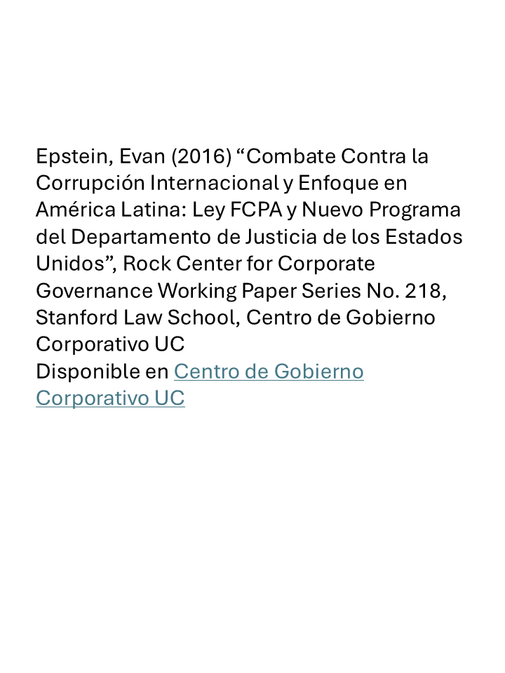 Combate Contra la Corrupción Internacional y Enfoque en América Latina