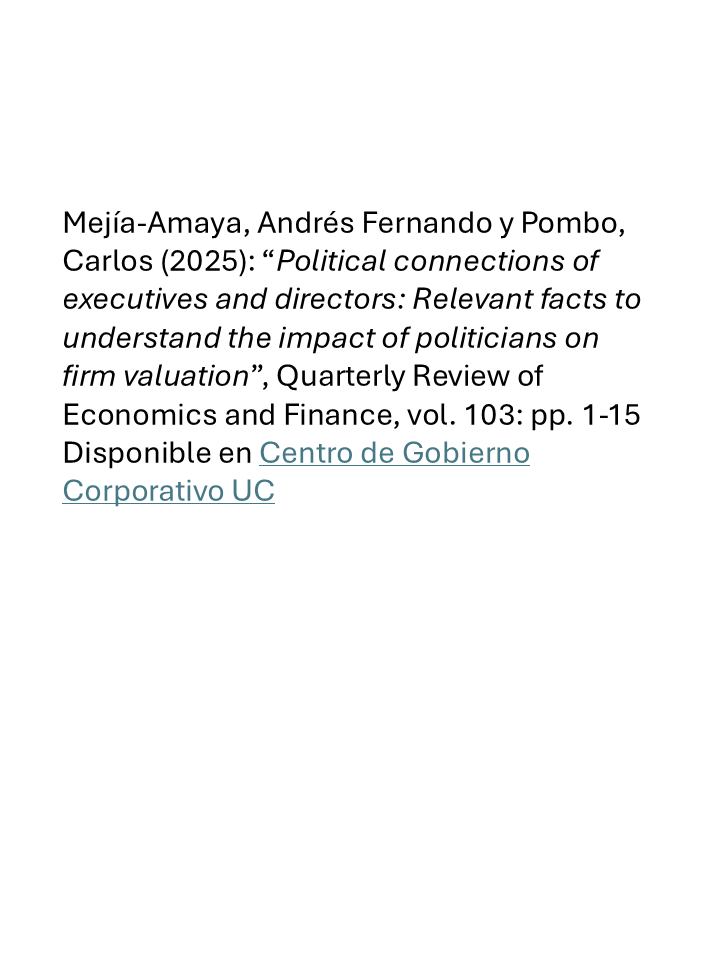 Political connections of executives and directors