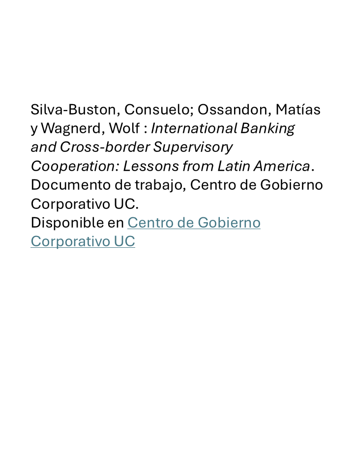 International Banking and Cross-border Supervisory Cooperation