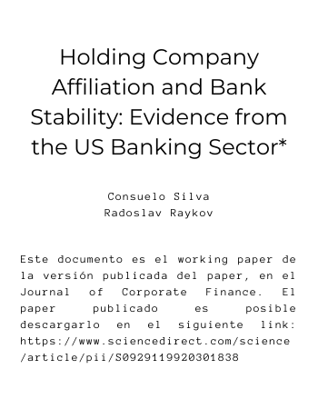 Holding Company Affiliation and Bank Stability: Evidence from the US Banking Sector