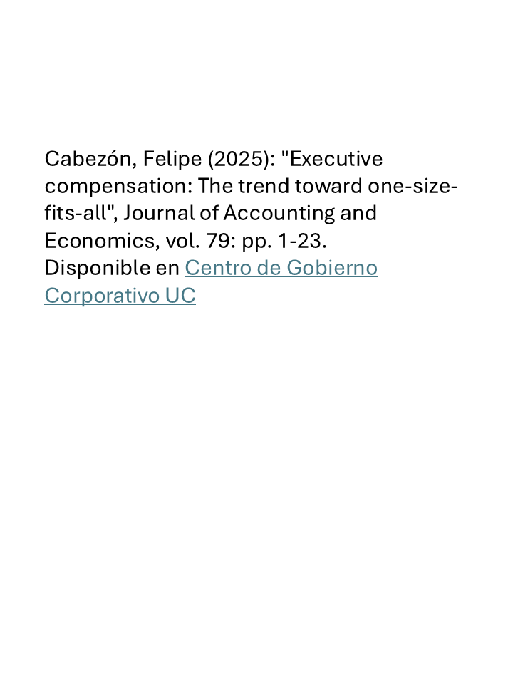 Executive compensation: The trend toward one-size-fits-all