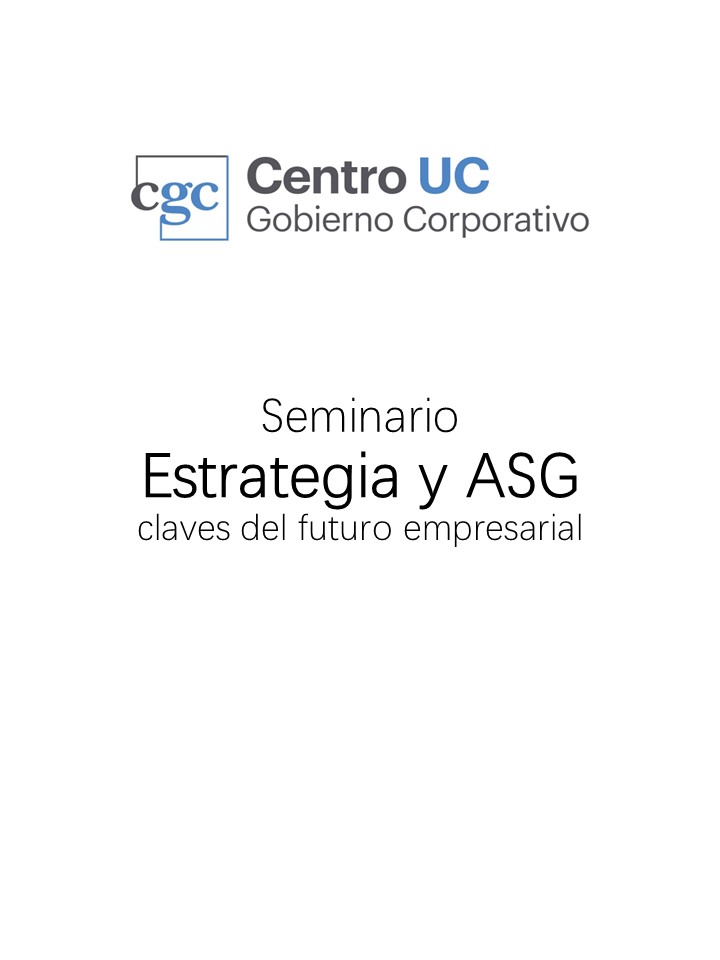 Seminario Estrategia y ASG, claves del futuro empresarial