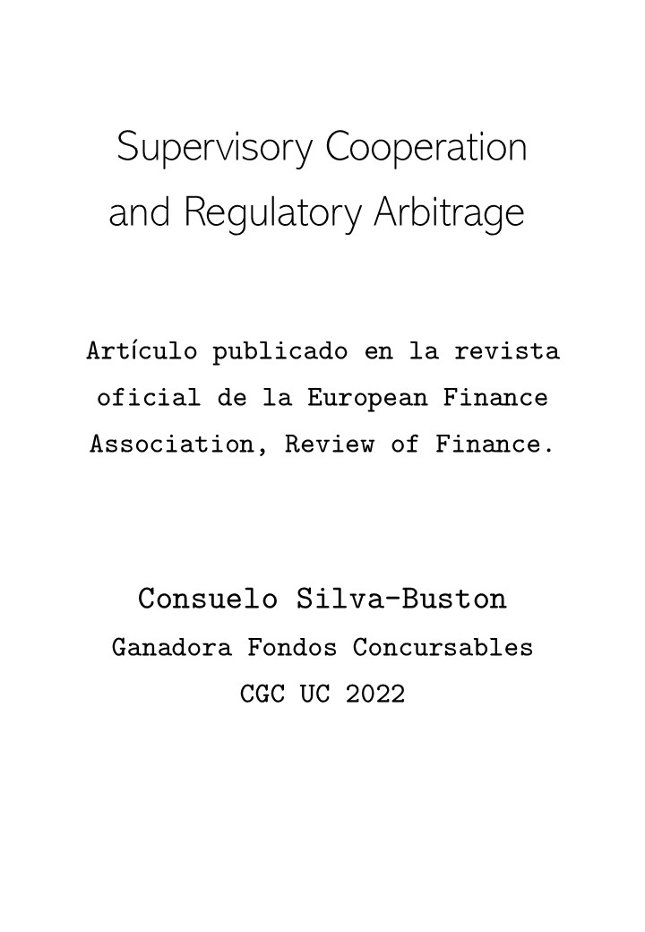 Supervisory Cooperation and Regulatory Arbitrage